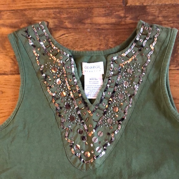 George green tank top with sequins - Picture 3 of 4